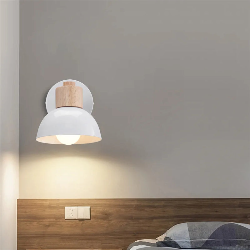 Axyaa Dome Wall Sconce: Modern Nordic Bedside Lamp for Study Room and Living Room