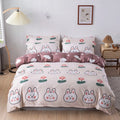 Axyaa Strawberry Pink Bedding Set: Queen & King Size Luxury Duvet Cover Set & Sheets