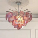 Axyaa French Colorful Chandelier Glass Pendant Lamp for Luxury Living