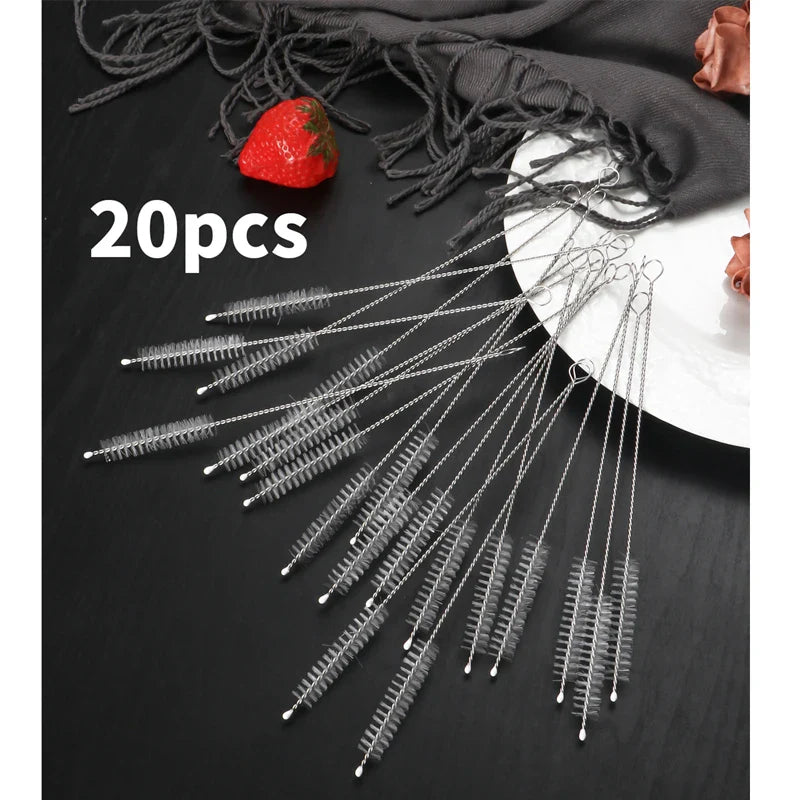 Axyaa Cleaning Brush Set for Kitchen Straws - Pack of 10