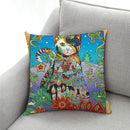 Axyaa Cat Linen Pillowcase 45x45cm for Home Décor and Comfort