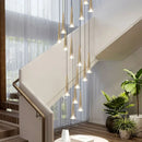 Axyaa Luxury Crystal LED Chandelier Pendant Light for Long Staircase & Island