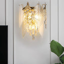 Axyaa Crystal Leaf Wall Lamp - Postmodern Light Luxury for Bedroom and Living Room