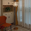 Axyaa Crystal LED Floor Lamp - Luxe Living Room Office Hotel Decor Standyalty Standby