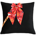 Axyaa Day of The Dead Lace Pillow Cover - Halloween Decor Pillowcase