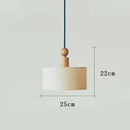 Axyaa Nordic Cloth Pendant Light Vintage Rustic Wood Chandelier