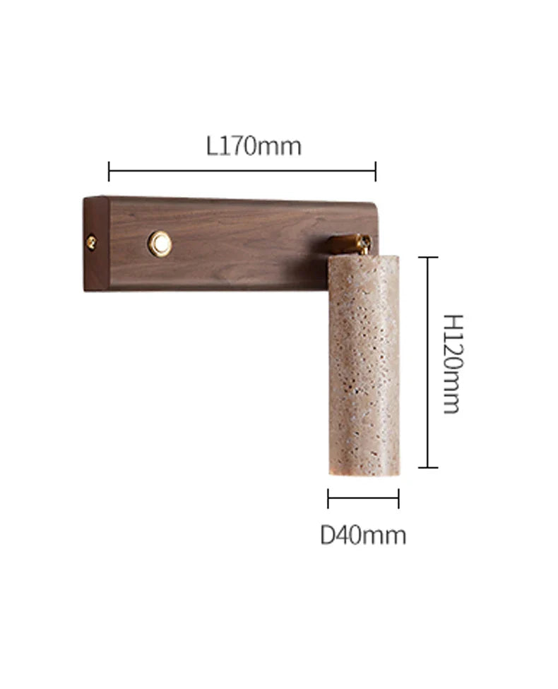 Axyaa Wind Bedhead Wall Light - Rotating LED Spotlight for Bedroom or Study