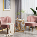 Axyaa Round End Table: Modern Design, Thick Wood Top, Unique O-Shaped Base