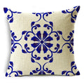 Axyaa Blue & White Porcelain Pattern Pillowcase - Sofa Decor 40cm/45cm/50cm