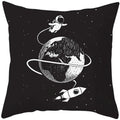 Universe Space Peach Skin Pillowcases by Axyaa - Cartoon Animation Pilot Cushion Cover