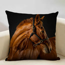 Axyaa Tropical Style Running Horses Pillowcase Home Decor Square Linen Animal Pillow Case