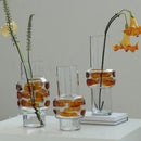 Axyaa Clear Glass Bubble Vase for Floral Arrangement