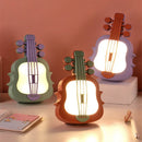 Axyaa LED Violin Night Light Lamp with RGB Color, USB Charging - Bedroom Bedside Table Lighting