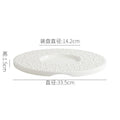Axyaa White Pearl Dot Ceramic Round Flat Plate - Creative Molecular Cooking Tableware