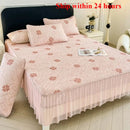 Axyaa Cartoon Jacquard Ice Doudou Soft Mat Three-piece Set