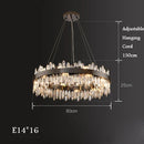 Axyaa Gold Black Luxury Crystal Chandelier Hanging Lamp for Indoor Lighting