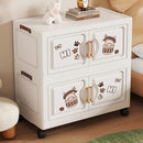 Axyaa Foldable Storage Box, 6 Tier with Wheels, for Home Organization