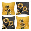 Axyaa Sunflowers & Lanterns Cushion Covers - Suitable for Sofa, Bedroom, Car