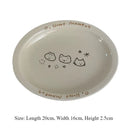 Axyaa Cream Star Cat Ins Wind Illustration Disc High Value Fruit Salad Breakfast Plate