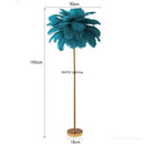 Axyaa Ostrich Feather Floor Lamp - Romantic Living Room Bedroom Atmosphere