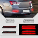 Axyaa LED Rear Bumper Reflectors for Chevy Malibu - Running Flowing Turn Signal Brake Lamps