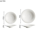 Axyaa Small Foot Ceramic Bowl Set for Salad, Soup, Noodles, Sashimi - Restaurant Tableware