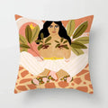 Axyaa Women Flower Oil Painting Decorative Pillowcase for Home Sofa Decor