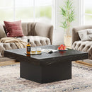 Axyaa LED Square Coffee Table Grey/White Engineered Wood Low Coffee Table Lving Room