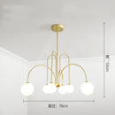 Axyaa Copper Magic Bean Pendant Light: Modern Designer Chandelier for Various Spaces