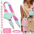 Axyaa 4Pcs Colorful Tumbler Accessories Set with Adjustable Strap & Handle Boot