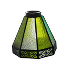 Axyaa Green Glass LED Wall Lamp Pull Chain Switch Vintage Wall Sconce