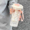 Axyaa Double Drink Plastic Water Bottle with Tea Filter, BPA-free, Leak-proof, 600ML