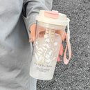 Axyaa Double Drink Plastic Water Bottle with Tea Filter, BPA-free, Leak-proof, 600ML
