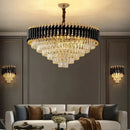 Axyaa Crystal Chandelier K9 for Living Room Bedroom Dining Luxury Pendant Light