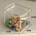 Axyaa Kids Toy Storage Basket: Transparent Box for Toys, Clothes, Books - Large Capacity