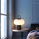 Axyaa Mushroom Table Lamp for Bedroom & Living Room, Nordic Design, Black & White, G9 Bulb
