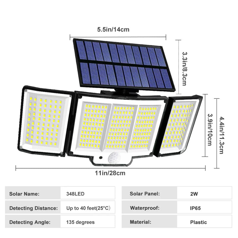 Axyaa Solar Light: Outdoor Waterproof Garden Street Light with 3 Modes.