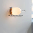 Nordic Glass LED Wall Sconce by Axyaa w/Switch - White Bedside Lamp