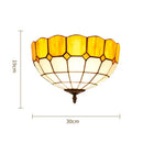 Axyaa Vintage Europe Glass Chandelier Retro Stained Lighting for Home
