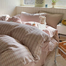 Axyaa Korean Pink Girls Bedding Set 2025 - Queen/Full Size Quilt Cover Set