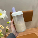 Axyaa Kids Bubble Tea Glass Bottle with Straw - BPA Free