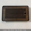 Axyaa Bamboo Tea Tray with Drainage, Modern Design, Small Size for Home and Hotel
