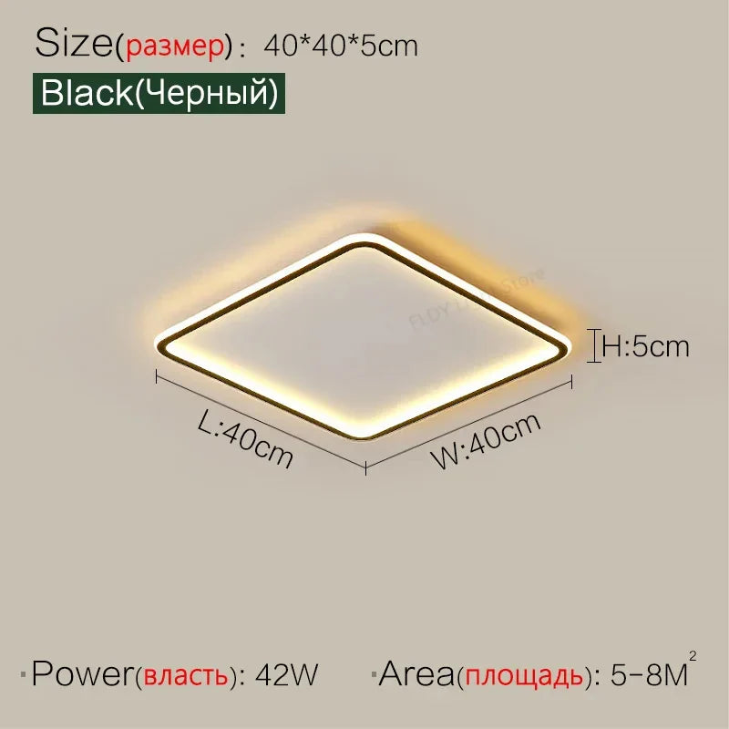 Axyaa Ultrathin LED Ceiling Chandelier for Modern Living Room Decor