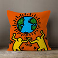 Axyaa Plush Velvet Pillowcase Decorative Cushion Cover in Popular Graffiti Art
