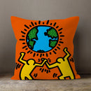 Axyaa Plush Velvet Pillowcase Decorative Cushion Cover in Popular Graffiti Art