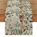 Axyaa Floral Deer Table Runner for Home Decoration and Wedding Parties