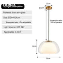 Axya Glass LED Chandelier Nordic Pendant Lights Indoor Light Fixture