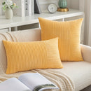 Axyaa Polyester Cushion Cover Stripe Pillow White Beige Pink Solid Color Home Decor