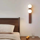Axyaa Black Walnut Retro Wall Lamp for Stylish Living Rooms