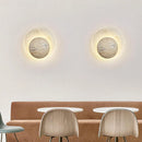 Axyaa Circular Stone Glass LED Wall Light for Home Decor & Lighting